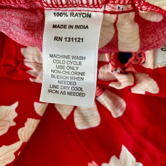 Purple & More Red Floral Print Wide Leg Pants with Pockets Women's Medium NEW - Picture 6 of 6